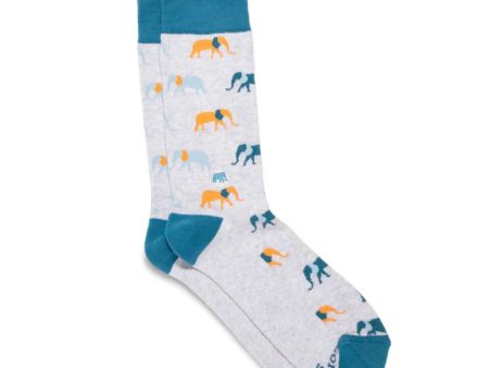 Conscious Step Socks That Protect Elephants (Grey) Online Sale