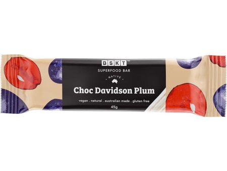 BSKT Native Superfood Bar 45g Choc Davidson Plum Cheap