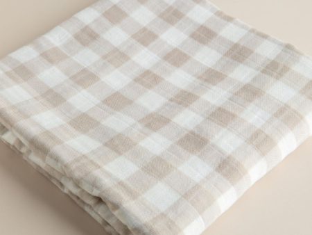 Snug as a Bub & Co. Organic Swaddle - Beige Gingham Fashion