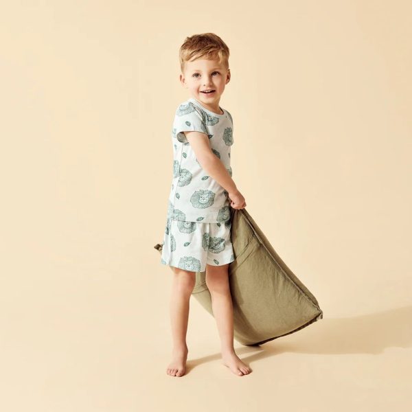 Wilson & Frenchy Organic Pointelle Short Sleeved Pyjamas - Little Lion Hot on Sale