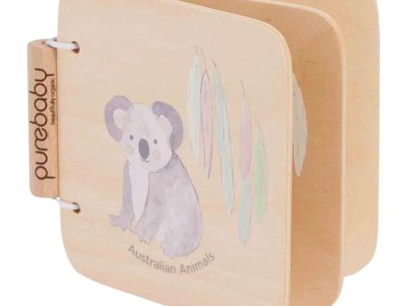 Purebaby Australian Animal Wooden Book Sale