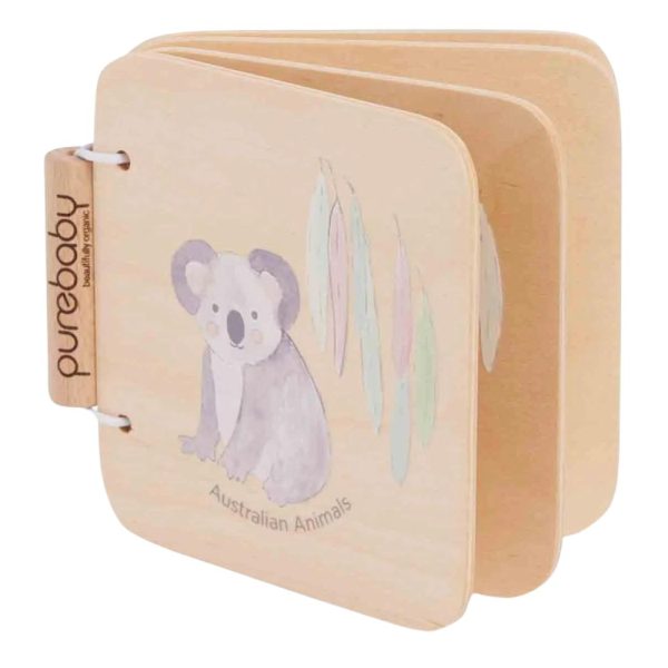 Purebaby Australian Animal Wooden Book Sale