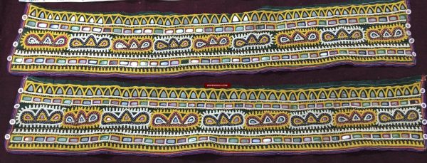 989 Vintage Embroidery Panels Trim - Vintage Rabari Embroidery from Gujarat Supply