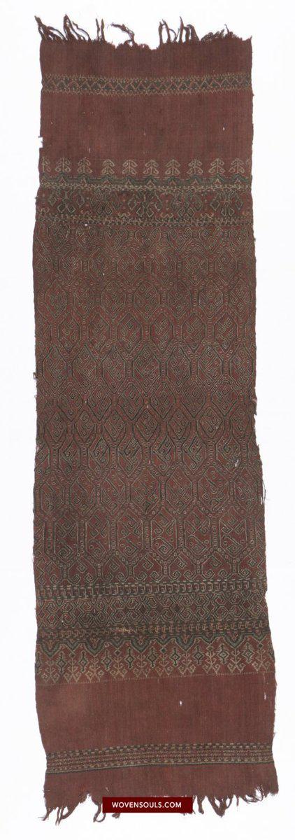 1448 Antique Iban Pua Kumbu Sungkit Woven Textile For Sale