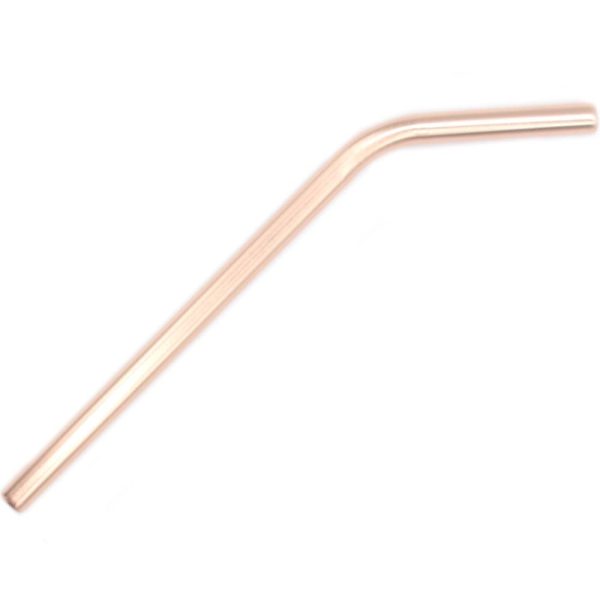 Stainless Steel Straw Rose Gold 9mm Smoothie - Bent Supply