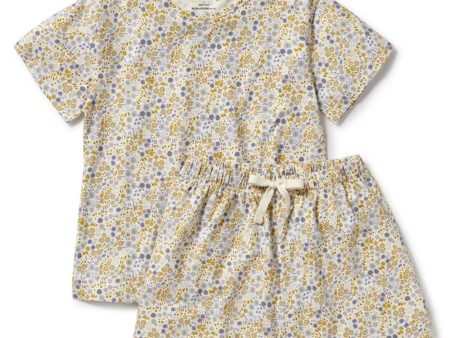 Wilson & Frenchy Organic Cotton Women s Short Sleeved Pyjamas - Little Meadow Hot on Sale