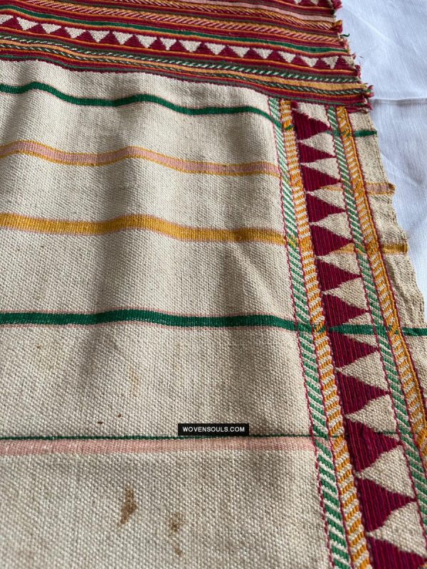 1692 Rare Exceptional Vintage Orissa Odisha Gond Tribal Shawl w Yellow Online