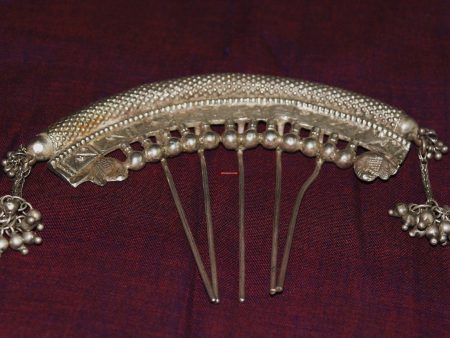 1205 Old Indian Silver Veni Hair Jewelry Sale