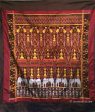 841 B - Fine Pedan Pidan Tie Dye Silk Ikat Temple Banner Wall Art from Cambodia Online now