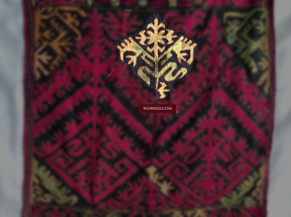 1351 Antique Textile Turban Panel with Embroidery from Kohistan   Swat For Cheap