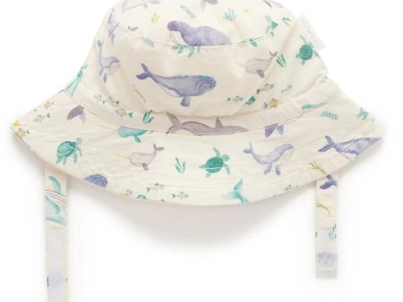 Purebaby Bucket Hat - Whale on Sale