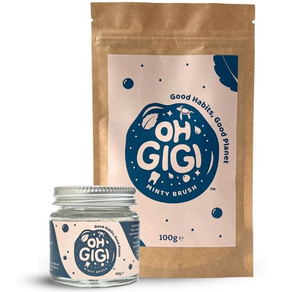 OhGiGi Organic Toothpowder - Minty Brush For Discount