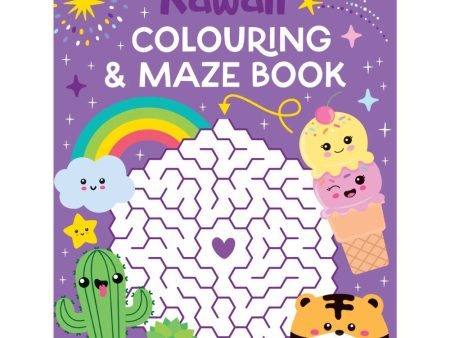 Colouring & Maze Book - Kawaii on Sale