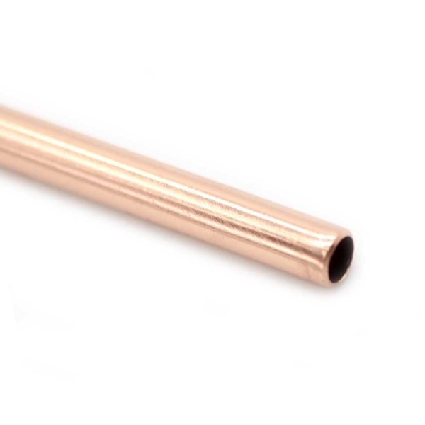 Stainless Steel Straw Rose Gold 6mm - Straight For Cheap