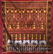 841 B - Fine Pedan Pidan Tie Dye Silk Ikat Temple Banner Wall Art from Cambodia Online now