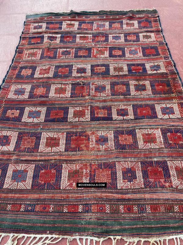 1316 Antique Caucasian Verneh Shaddah Rug Fragment Hot on Sale