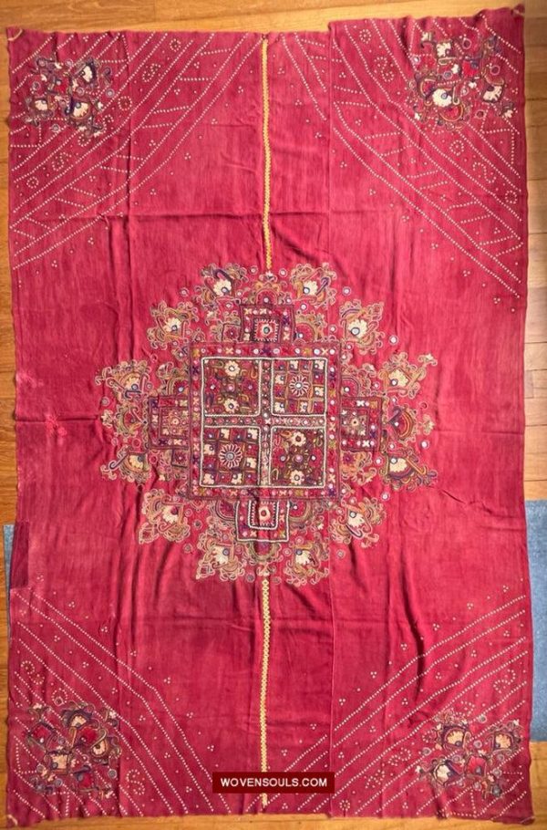 1607 Old Thar Rajasthan Wedding Odhana Shawl For Sale