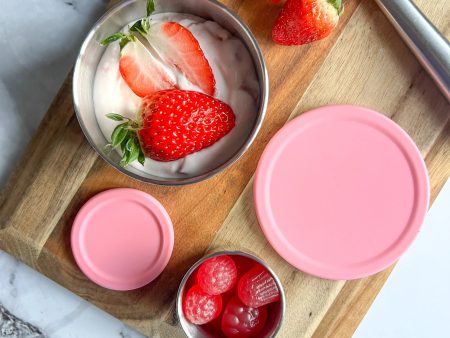 EcoCocoon Snack Pots Set of 2 - Pink Rose Online