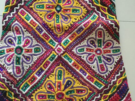 955 Masterpiece Dowry Bag - Vintage Rabari Embroidery from Gujarat For Sale