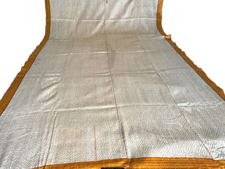 674  White Chand Bagh Phulkari Indian Textile Art Punjab Silk EMbroidery For Cheap