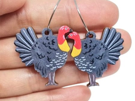 Pixie Nut and Co Bush Turkey Hoop Earrings Supply