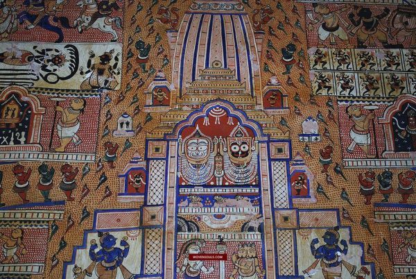 1408 Antique Puri Patta Jagannath Juggernaut Painting Indian Art Sale