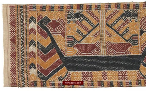 1444 Antique Tatibin Ship Cloth Sumatran Textile Supply