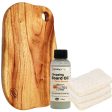 Wooden Cutting Board & Care Bundle Supply