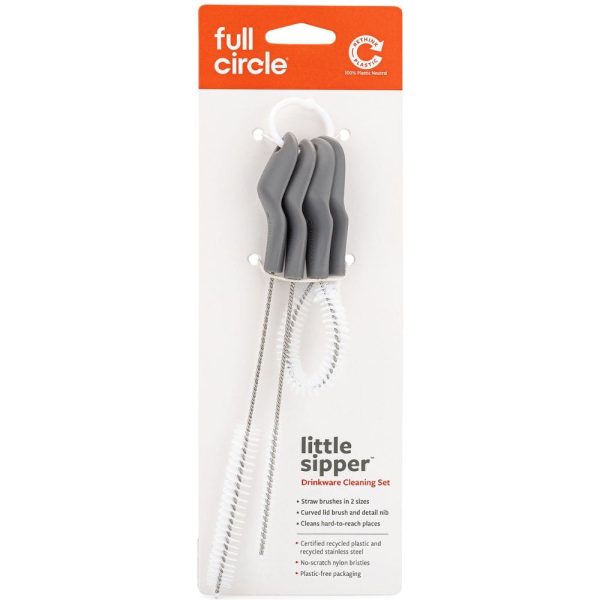 Full Circle Little Sipper Bottle Cleaning Set - White For Cheap