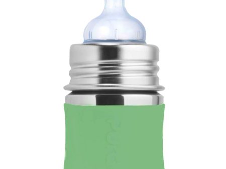 Pura Kiki Stainless Steel Infant Bottle 150ml - Moss on Sale