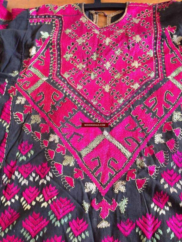 748 Antique Swat Valley Textile - Bridal Dress Costume with Rich Silk Embroidery For Discount