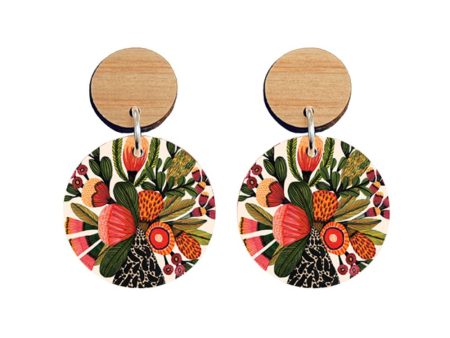 Aero Designer Earrings - Banksias In A Vase Sale