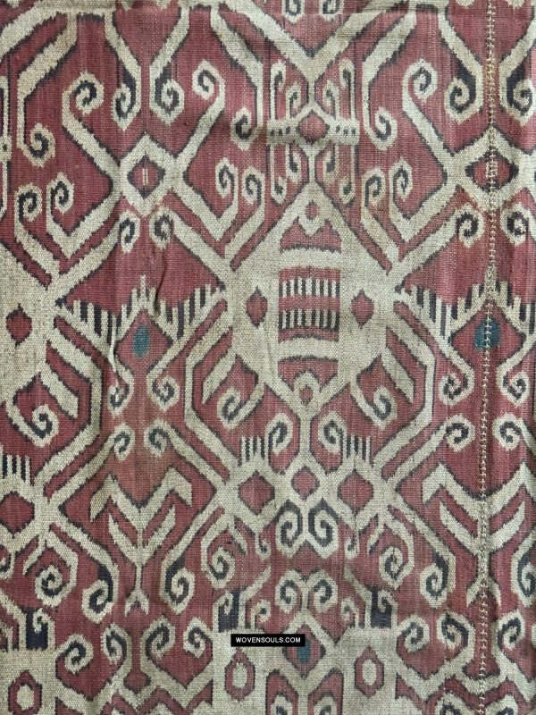 1845 Antique Iban Ceremonial Ikat - Shield pattern For Cheap