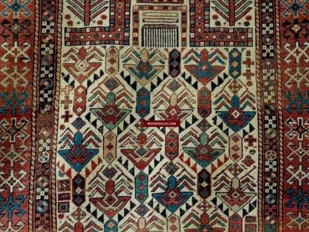 111 Antique White Field Shirvan Prayer Rug Online Sale