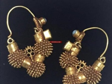 1327 Gokhru Earrings - Bhil Tribal Jewelry Cheap