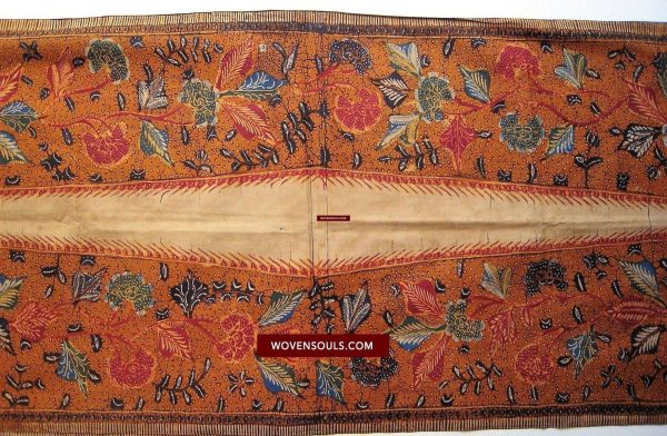 1296 Antique Batik Tulis Kemben Textile Shawl Online