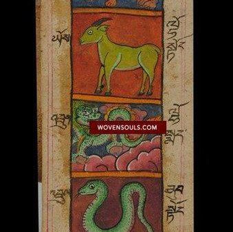 1051 SOLD Antique Tibetan Astrological Manuscript Scroll For Cheap