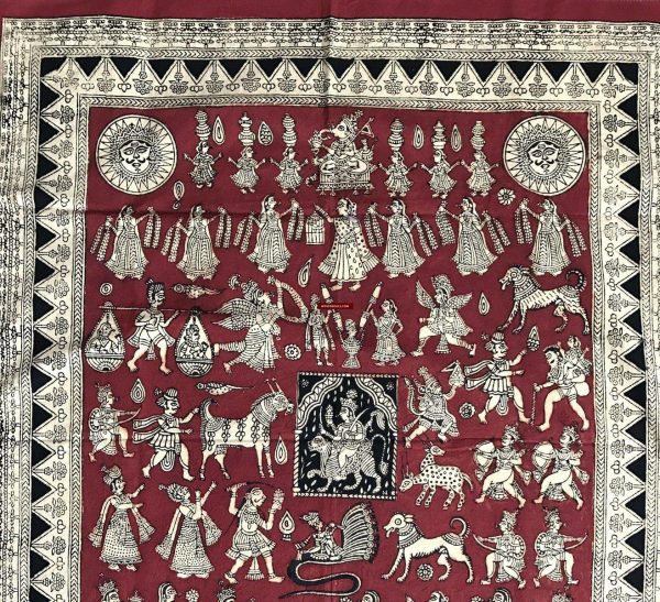 439 Mata Ni Pachedi Kalamkari Art Painting Online