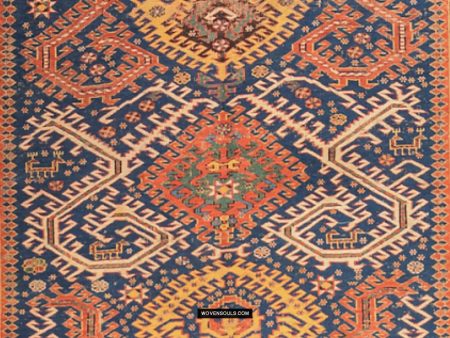 1379 Antique Dragon Soumac Rug on Sale