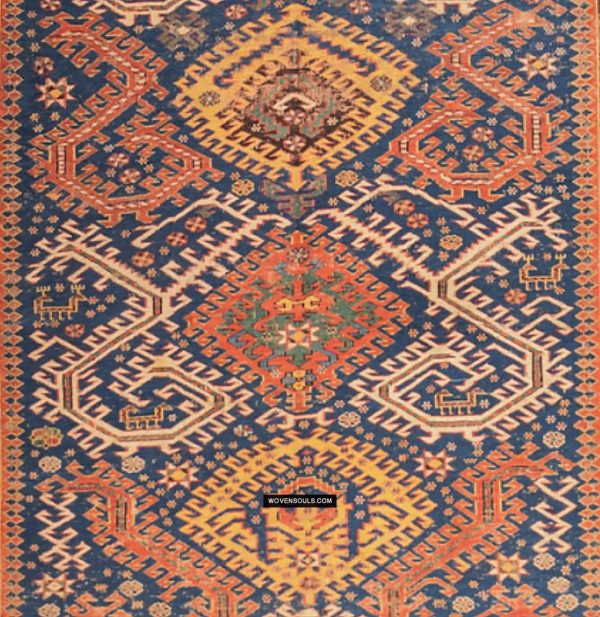 1379 Antique Dragon Soumac Rug on Sale