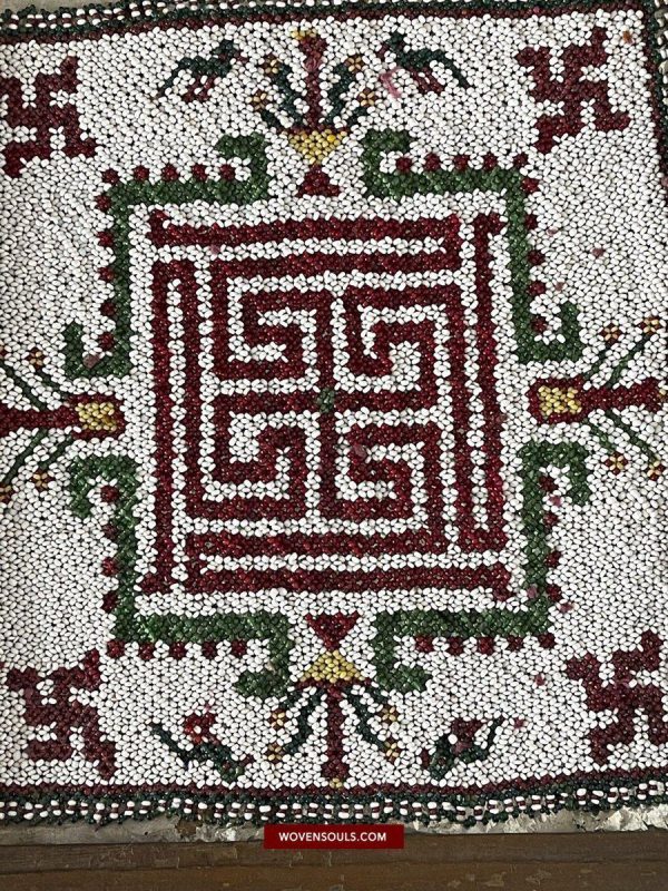 1537 Old Jain Ceremonial Indian Art Beadwork Discount