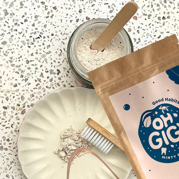 OhGiGi Organic Toothpowder - Minty Brush For Discount