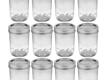 Ball Mason Jar Half Pint 240ml 8oz Regular - Set of 12 For Sale