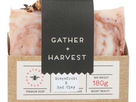 Gather and Harvest Handmade Natural Soap Grapefruit and Australian Pink Clay Sale