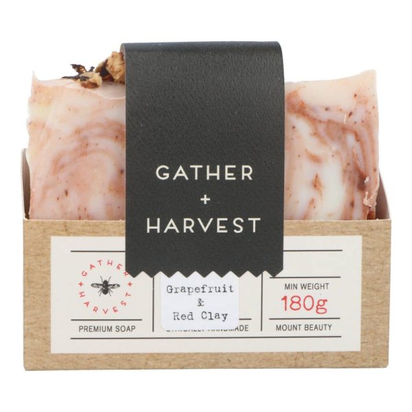 Gather and Harvest Handmade Natural Soap Grapefruit and Australian Pink Clay Sale