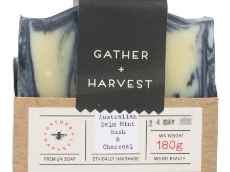 Gather and Harvest Soap - Australian Balm Mint Bush and Charcoal For Discount