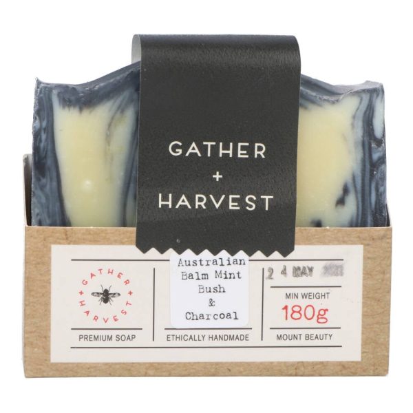 Gather and Harvest Soap - Australian Balm Mint Bush and Charcoal For Discount