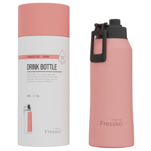 Fressko Insulated Stainless Steel Bottle CORE 1L  Sip Lid Supply