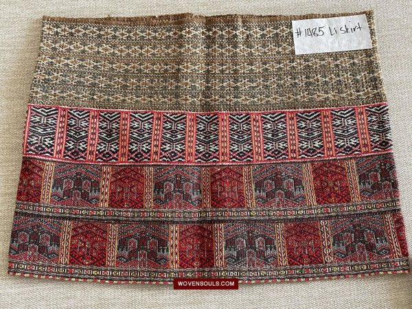 1485 Old Chinese Hainan  Ethnic Minority Woven Skirt on Sale