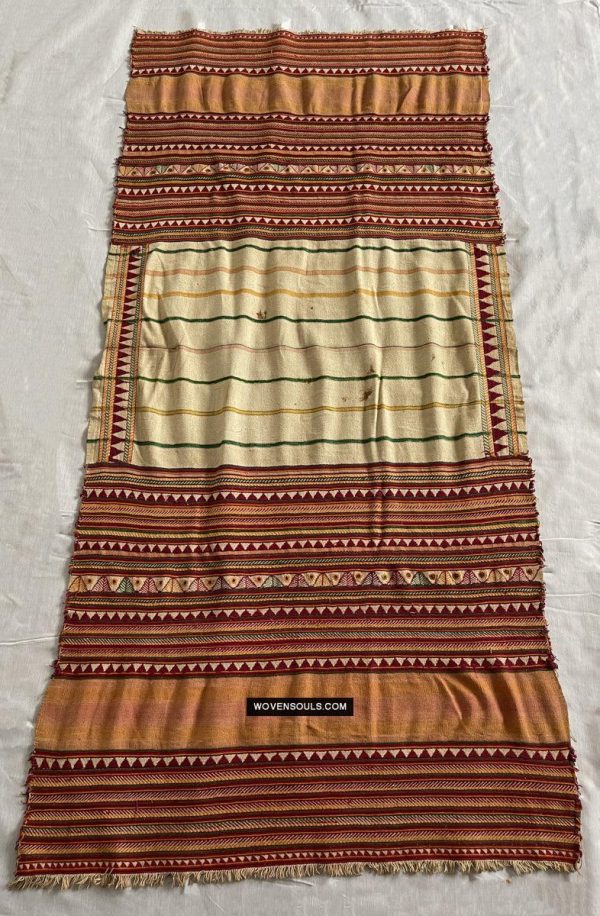 1692 Rare Exceptional Vintage Orissa Odisha Gond Tribal Shawl w Yellow Online